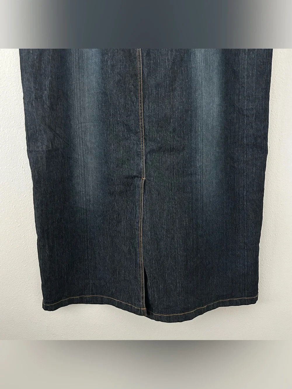 Y2K Zoey Beth Denim Maxi Skirt Women’s 2X Stretch Blue Denim Western Modest 90s